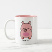 Hogging All the Coffee! 🐷 ☕ 😂 Zweifarbige Tasse (Links)