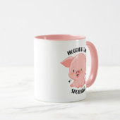 Hogging der Spotlight Niedlich Kawaii Pig Tasse (VorderseiteRechts)