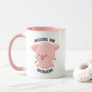 Hogging der Spotlight Niedlich Kawaii Pig Tasse