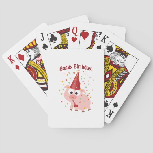 Hoggy Birthday Pig Spielkarten (Rückseite)