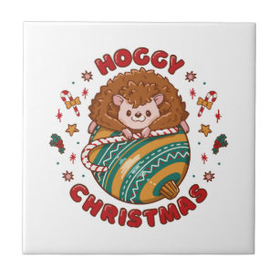 Hoggy Christmas Igel Fliese