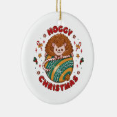 Hoggy Christmas Igel Keramik Ornament (Rechts)