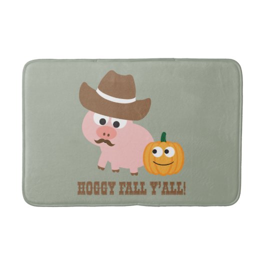 Hoggy Fall Y'all! Badematte (Vorderseite)