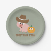 Hoggy Fall Y'all Pappteller (Vorderseite)