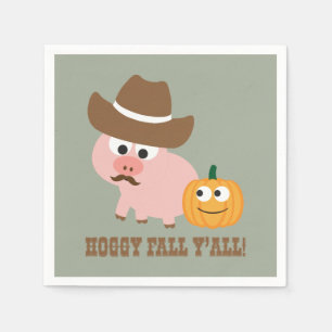Hoggy Fall Y'all! Serviette