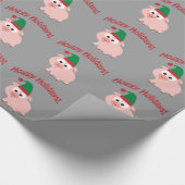 Hoggy Holidays! Elf Pig Geschenkpapier (Ecke)