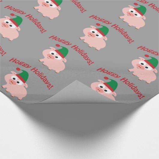 Hoggy Holidays! Elf Pig Geschenkpapier (Ecke)