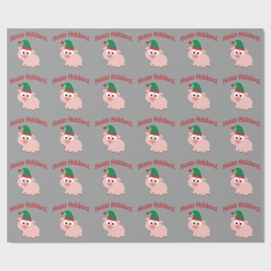 Hoggy Holidays! Elf Pig Geschenkpapier (Flach)
