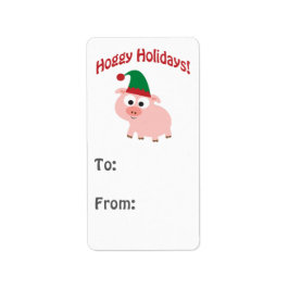 Hoggy Holidays! Geschenkanhänger Adressaufkleber