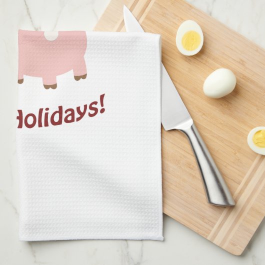 Hoggy Holidays! Handtuch (Viertel Falte)