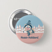 Hoggy Holidays! Winterschwein Button (Vorne & Hinten)