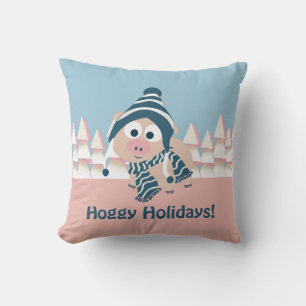 Hoggy Holidays! Winterschwein Kissen