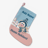 Hoggy Holidays! Winterschwein Kleiner Weihnachtsstrumpf (Vorderansicht (hängend))