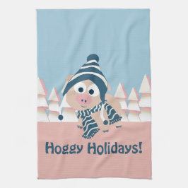 Hoggy Holidays! Winterschwein Küchentuch
