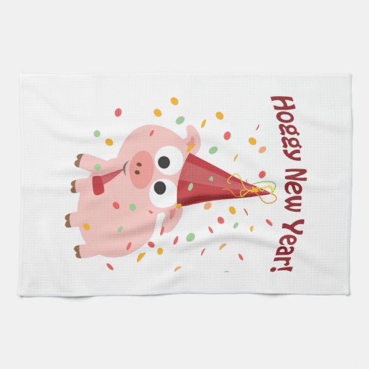 Hoggy neues Jahr! Handtuch (Horizontal)