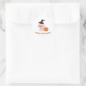 Hoggy Walloween! Runder Aufkleber (Tasche)