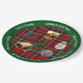 Hogmanay First Foot Gifts Clan Stewart Tartan Pappteller (Schrägansicht)