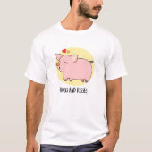 Hogs and Kisses Funny Hog Pig Pub T-Shirt (Vorderseite)