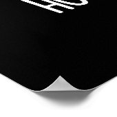 Hogs and Kisses Funny Hog Pig Pun Dark BG Poster (Ecke)