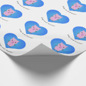 Hogs and Kisses Pig Geschenkpapier (Ecke)