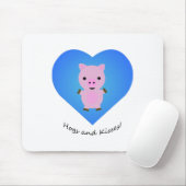 Hogs and Kisses Pig Mousepad (Mit Mouse)