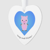 Hogs and Kisses Pig Ornament (Vorderseite)