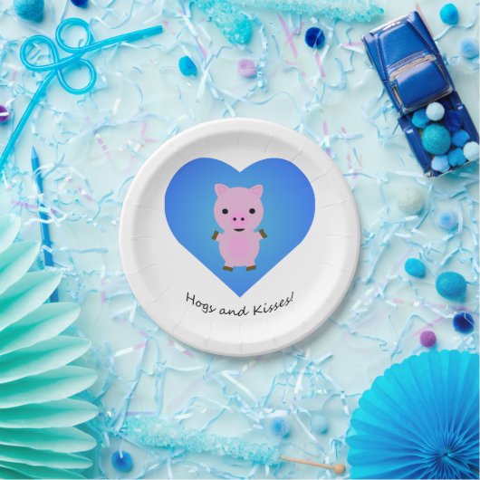 Hogs and Kisses Pig Pappteller (Party)
