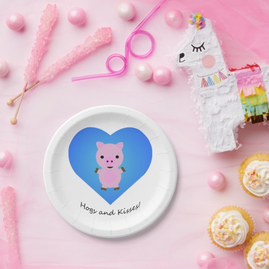 Hogs and Kisses Pig Pappteller (Party)