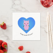 Hogs and Kisses Pig Serviette (Beispiel)