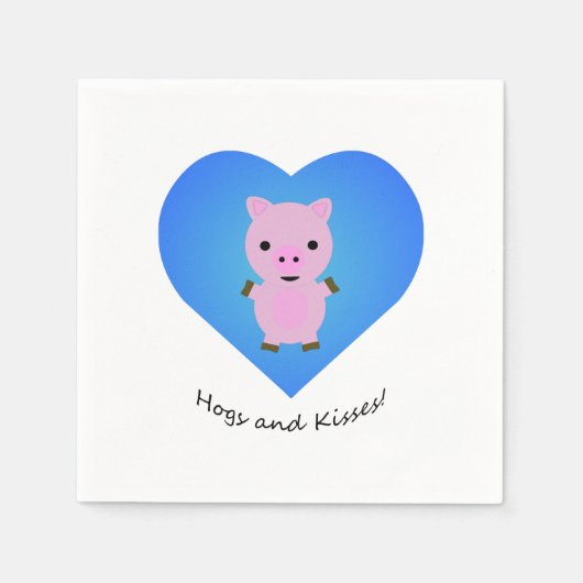 Hogs and Kisses Pig Serviette (Vorderseite)