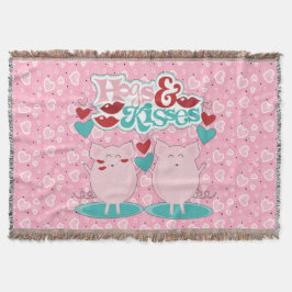 Hogs and Kisses Sweet Hearts Valentine Decke