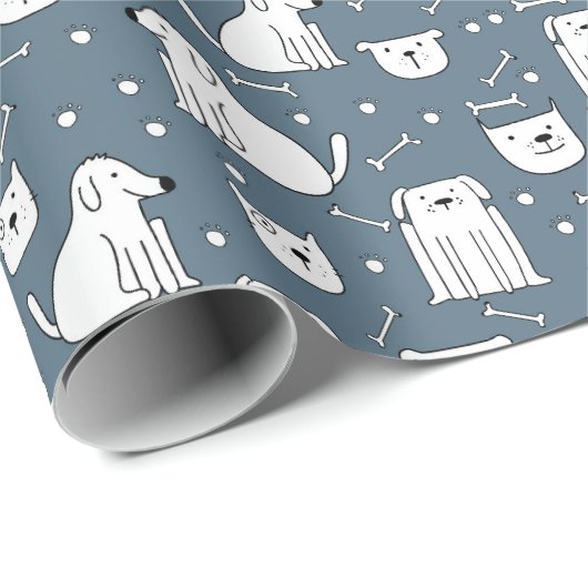 Hogs Doodle Joy Geschenkpapier (Rolleneckpunkt)