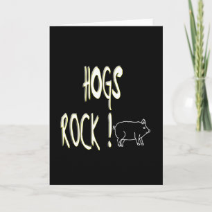 Hogs Rock! Grußkarte Karte