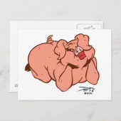 Hogs und Kisses Postkarte (Vorne/Hinten)