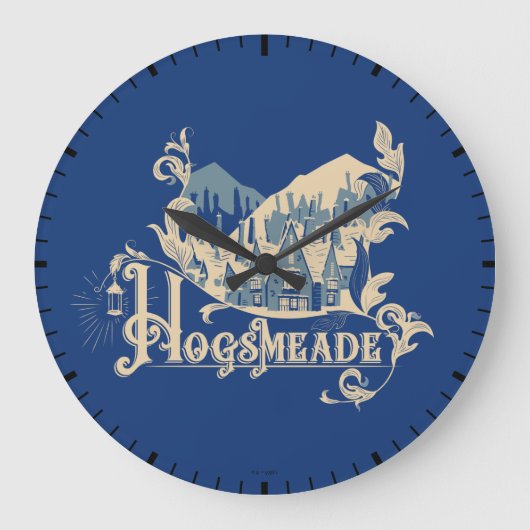 HOGSMEADE™ Vintag Village Graphic Große Wanduhr (Vorderseite)