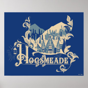 HOGSMEADE™ Vintage-Dorf-Grafik Poster