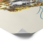 HOGWARTS™ Abzeichen Blumen Grafik Poster (Ecke)