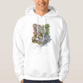HOGWARTS™ Abzeichen Blumengrafik Hoodie (Vorderseite)