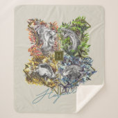 HOGWARTS™ Abzeichen Blumengrafik Sherpadecke (Vorderseite)