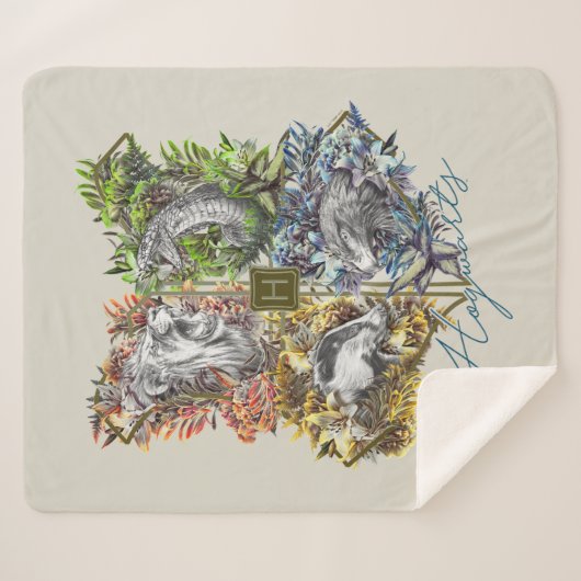 HOGWARTS™ Abzeichen Blumengrafik Sherpadecke (Vorderseite (Horizontal))