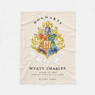 HOGWARTS™ Baby Birth Stats Fleece Blanket