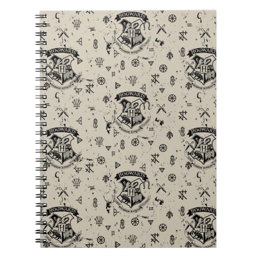 HOGWARTS™ Beige Muster Notizblock (Vorderseite)