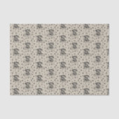 HOGWARTS™ Beige Muster Seidenpapier (Vorderseite)