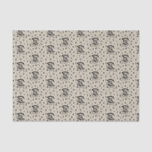 HOGWARTS™ Beige Muster Seidenpapier (Vorderseite)