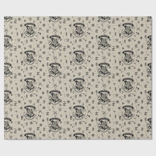 HOGWARTS™ Beige Pattern Geschenkpapier (Flach)
