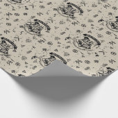 HOGWARTS™ Beige Pattern Geschenkpapier (Ecke)