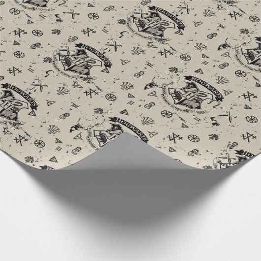 HOGWARTS™ Beige Pattern Geschenkpapier (Ecke)