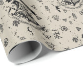 HOGWARTS™ Beiges Muster Geschenkpapier (Rolleneckpunkt)