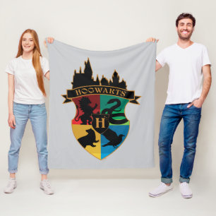 HOGWARTS™ Burg Wappen Haus Stolz Abzeichen Fleecedecke