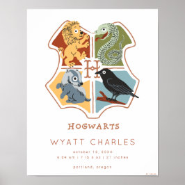 HOGWARTS™ Cartoon Baby Birth Stats Poster
